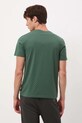 Odzież T-shirt bawełniany męski z elastanem z drobnym wzorem RW25-TSM074 zielony
