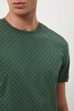 T-shirt bawełniany męski z elastanem z drobnym wzorem RW25-TSM074 zielony