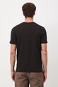 Odzież T-shirt bawełniany męski z elastanem z drobnym wzorem RW25-TSM074 czarny