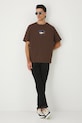 T-shirt bawełniany męski z nadrukami RW25.TSM101 brązowy RS26