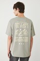Odzież T-shirt bawełniany męski z nadrukiem i aplikacją RW25.TSM204 zielony