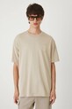 Odzież T-shirt bawełniany męski z nadrukiem RW25-TSM205 beżowy