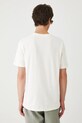 Odzież T-shirt bawełniany męski z ozdobną aplikacją RW25.TSM208 beżowy
