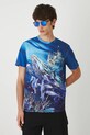 T-shirt bawełniany męski z kolekcji Lands of Legends – Atlantyda RW25-TSM251 granatowy RW25