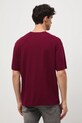 Odzież T-shirt bawełniany męski interlock z nadrukiem RW25-TSM302 bordowy