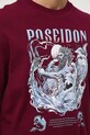 T-shirt bawełniany męski interlock z nadrukiem RW25-TSM302 bordowy
