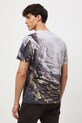 Odzież T-shirt bawełniany męski z elastanem wzorzysty RW25-TSM306 szary