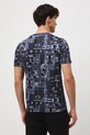 Odzież T-shirt bawełniany męski wzorzysty RW25-TSM312 granatowy