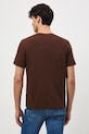 Odzież T-shirt bawełniany męski z ozdobnym haftem RW25-TSM407 brązowy