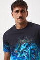 T-shirt bawełniany męski z elastanem z kolekcji Tajemniczy Świat Medicine RW25-TSM560 multicolor