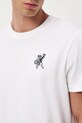 T-shirt bawełniany męski z ozdobnym haftem RW25-TSM605 biały