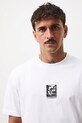T-shirt bawełniany męski z nadrukiem RW25-TSM607 biały