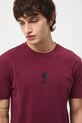 T-shirt bawełniany męski z elastanem z kolekcji Narodowy Instytut Fryderyka Chopina x Medicine bordowy RW25-TSM709