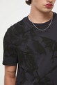 T-shirt bawełniany męski wzorzysty RW25-TSM712 szary