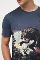 T-shirt bawełniany męski z elastanem wzorzysty RW25-TSM718 multicolor