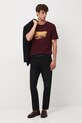 Odzież T-shirt bawełniany męski z kolekcji Narodowy Instytut Fryderyka Chopina x Medicine RW25-TSM754 bordowy
