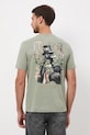 T-shirt bawełniany męski z nadrukiem zielony RW25-TSM903
