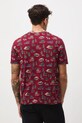 Odzież T-shirt bawełniany męski świąteczny RW25-TSMA31 czerwony