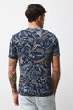 Oblečenie Bavlnené tričko pánske s elastanom vzorovaný RW25-TSMB12 tmavomodrá