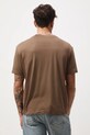 Odzież T-shirt bawełniany męski interlock z nadrukiem RW25-TSMB16 brązowy
