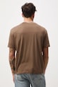 Odzież T-shirt bawełniany męski interlock z nadrukiem RW25-TSMB16 brązowy