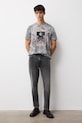 T-shirt bawełniany męski wzorzysty RW25-TSMC15 szary RW25