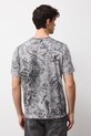 Odzież T-shirt bawełniany męski wzorzysty RW25-TSMC15 szary