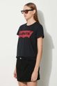 Βαμβακερό μπλουζάκι Levi's μαύρο 17369.0201