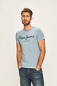 Pepe Jeans - Pánske tričko Original bavlna modrá PM501594