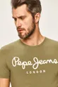 zielony Pepe Jeans - T-shirt Original Męski