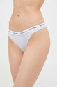 Calvin Klein Underwear stringi dzianina niebieski 0000D1617E
