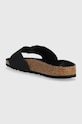 Obutev Natikači iz nubuka Birkenstock Madrid Big Buckle 1006523 črna