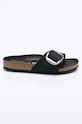 Natikači iz nubuka Birkenstock Madrid Big Buckle 1006523 črna AA00