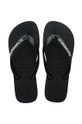 czarny Havaianas - Japonki BRASIL LOGO Damski