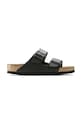 Birkenstock klapki Arizona SFB imitacja skóry licowej czarny 551251.M