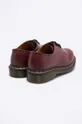 maroon Dr. Martens leather shoes