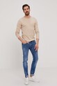 Selected Homme - Sweter 16047649 beżowy AA00
