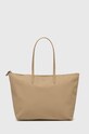 Lacoste handbag faux grain leather beige NF1888PO