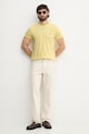 Lacoste Тениска мъжка от памук TH6709 жълт SS26