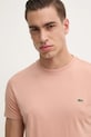 Lacoste t-shirt bawełniany pomarańczowy TH6709