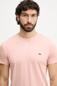 Lacoste t-shirt in cotone da uomo rosa TH6709