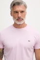 Lacoste tričko pánske bavlnené ružová TH6709
