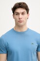 Lacoste T-shirt męski bawełniany niebieski TH6709