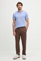 Бавовняна футболка Lacoste TH6709 блакитний AW25