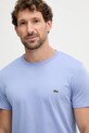 Бавовняна футболка Lacoste блакитний TH6709