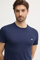 Βαμβακερό μπλουζάκι Lacoste σκούρο μπλε TH6709
