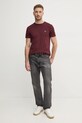 Lacoste cotton t-shirt TH6709 maroon SS26