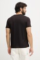 Ρούχα Lacoste t-shirt Ανδρικό βαμβακερό TH6709 καφέ