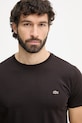 Lacoste t-shirt Ανδρικό βαμβακερό καφέ TH6709