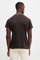 Ρούχα Βαμβακερό μπλουζάκι Lacoste TH6709 καφέ